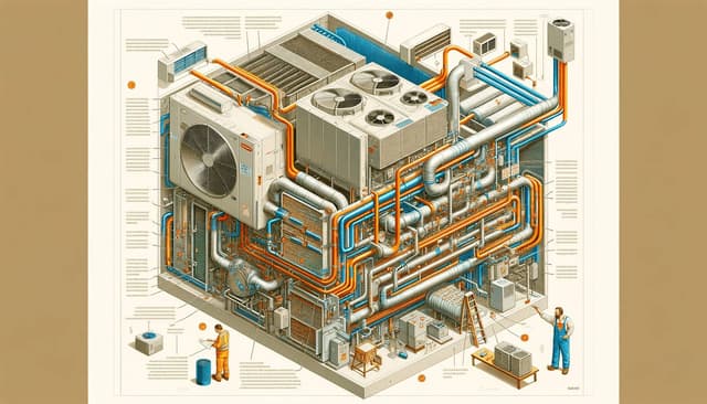 An illustration of a machine with pipes and pipes.