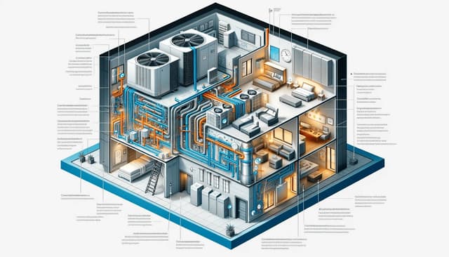 An isometric view of a building.